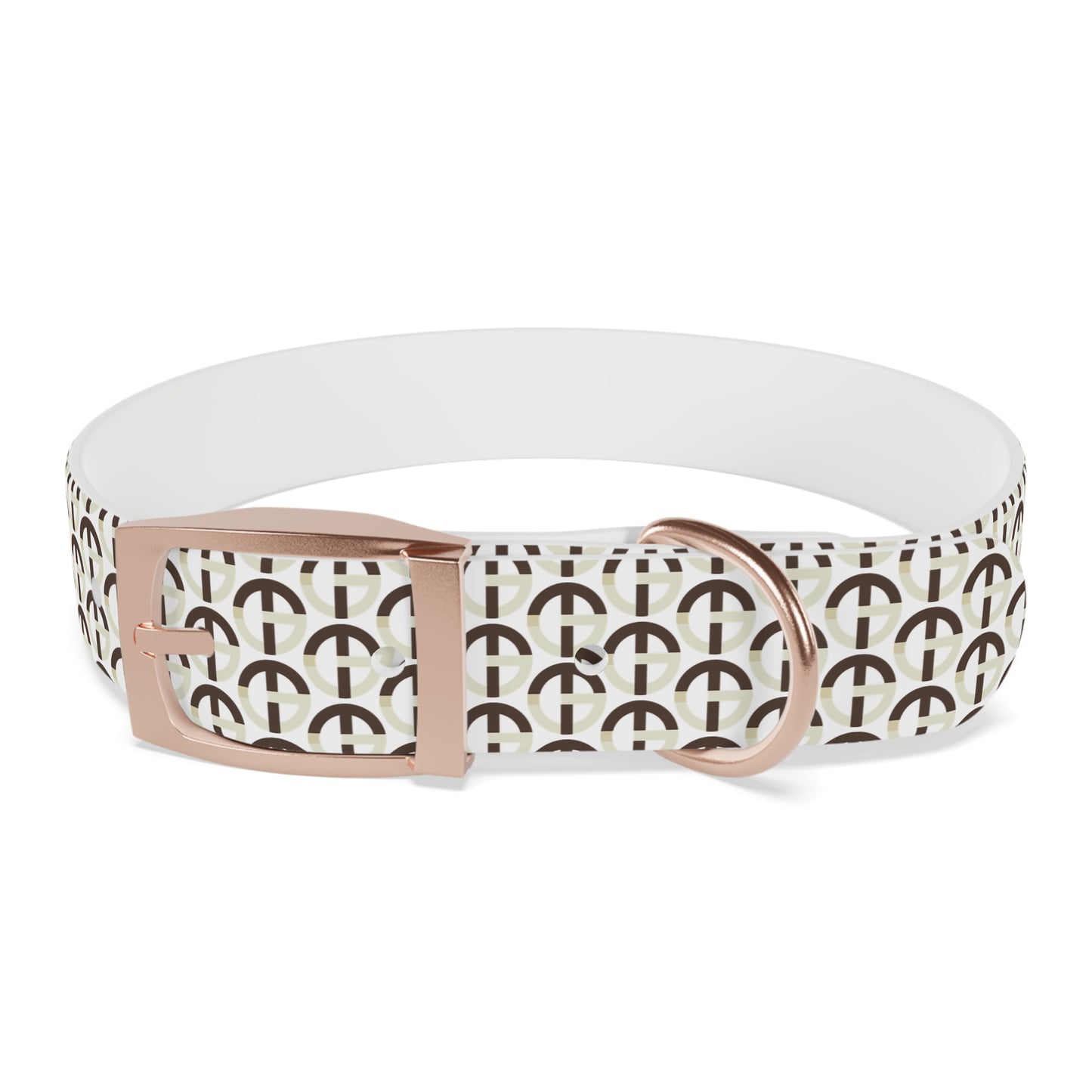 TONY G Dog Collar, featuring the TG Logo #2 Monogram Pattern