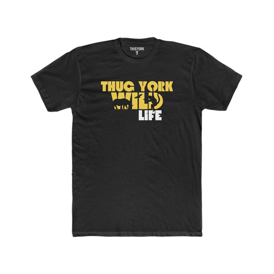 THUG YORK By TONY G Men's Cotton Crew Tee, featuring the Wild Life design