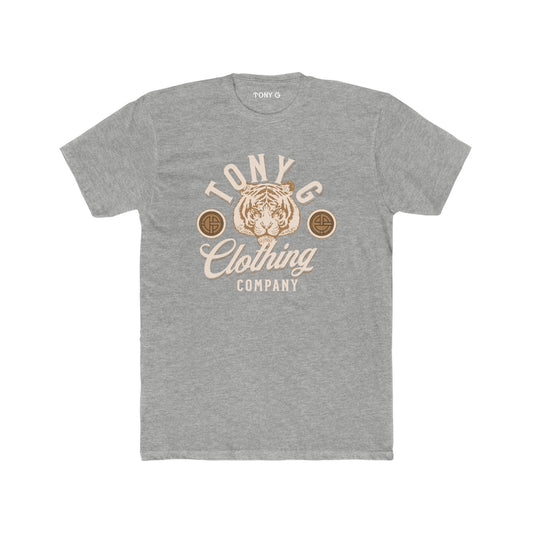 TONY G Men's Cotton Crew Tee, featuring the TONY G Tiger 1 design