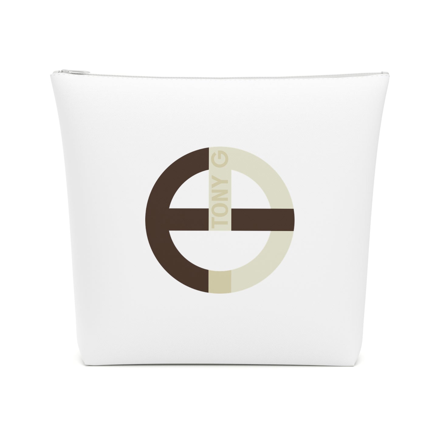 TONY G Cotton Cosmetic Bag, adorned with the TG Logo Vintage #2 Monogram