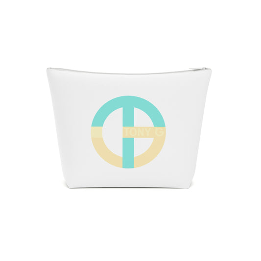 TONY G Cotton Cosmetic Bag, adorned with the TG Logo Vintage #3 Monogram