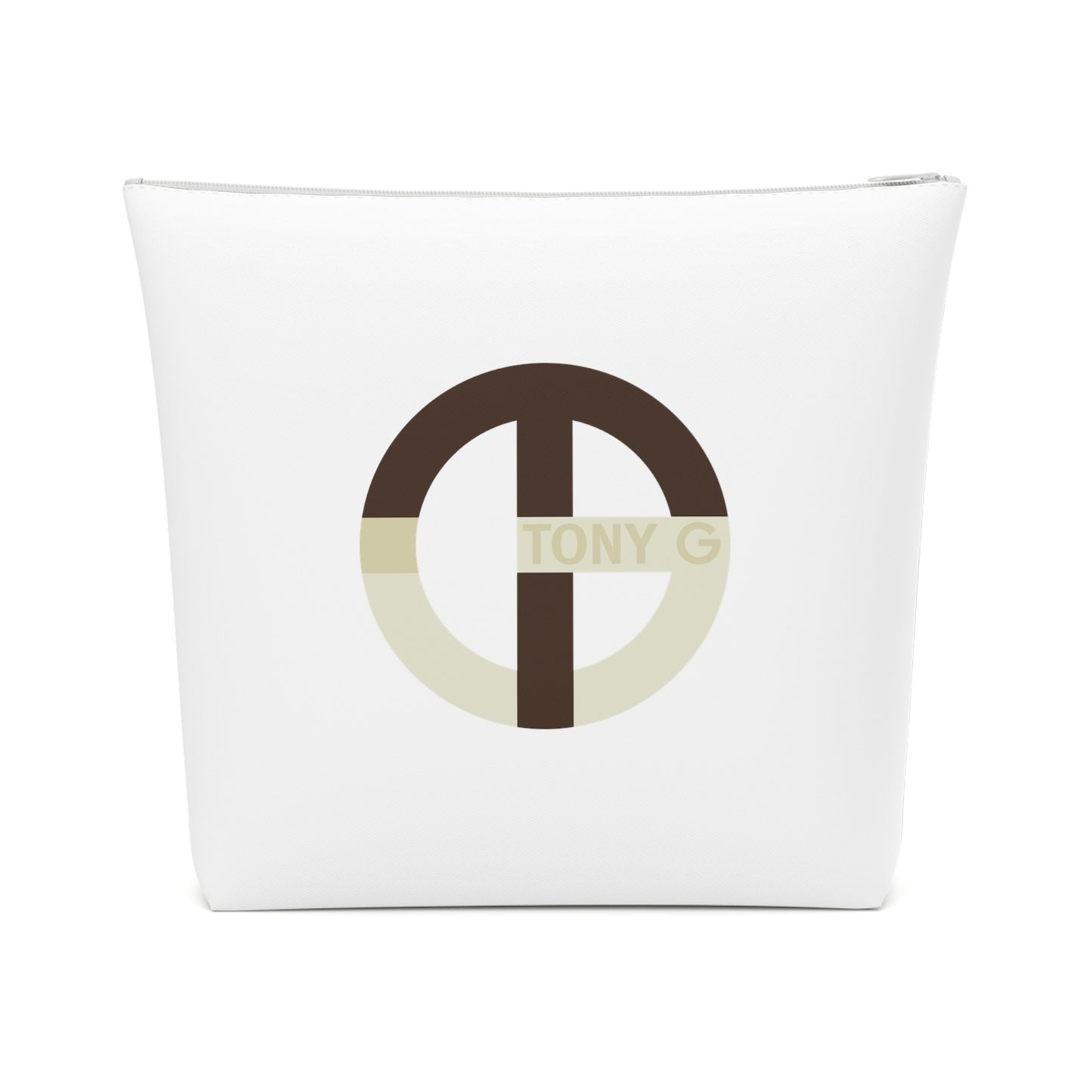 TONY G Cotton Cosmetic Bag, adorned with the TG Logo Vintage #2 Monogram