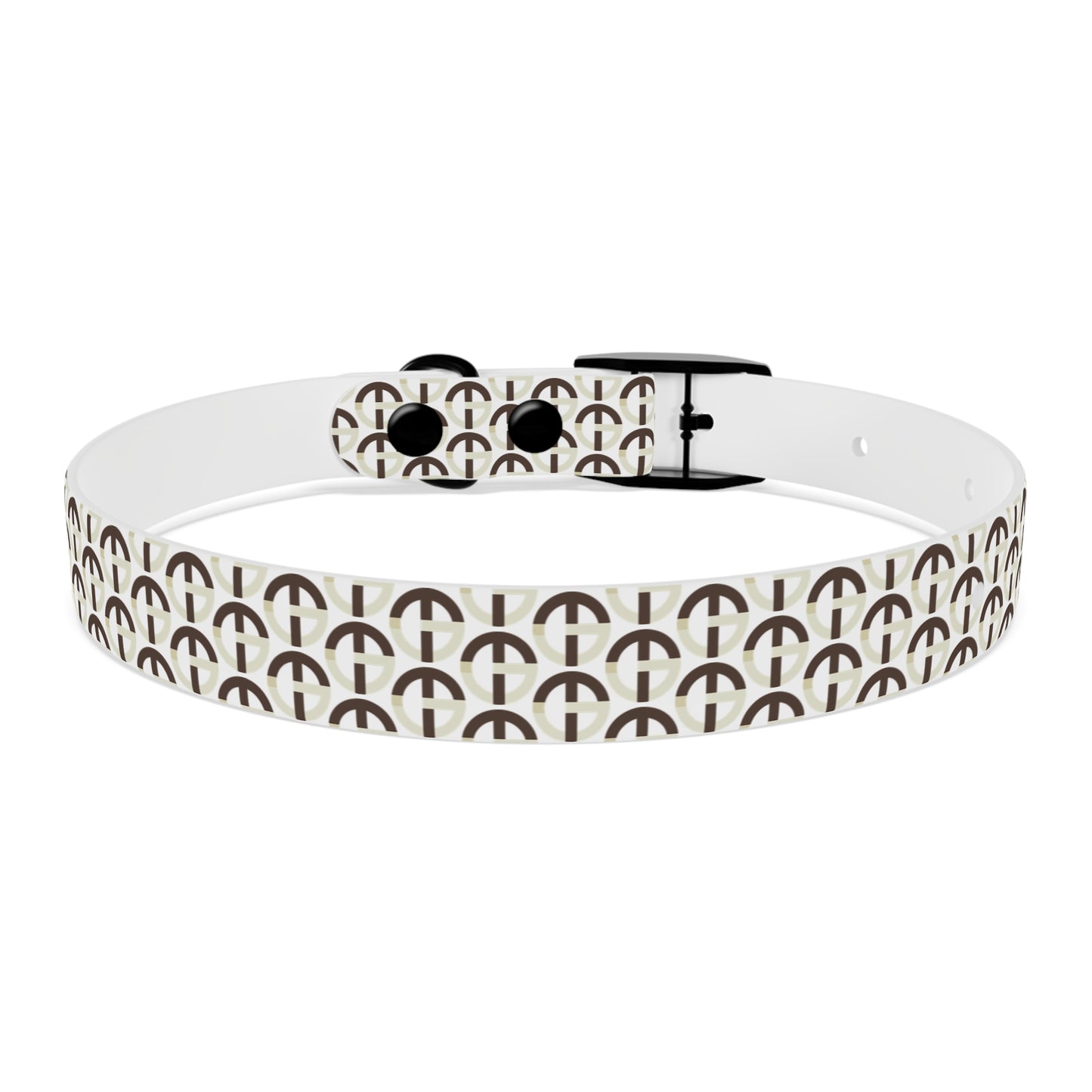 TONY G Dog Collar, featuring the TG Logo #2 Monogram Pattern