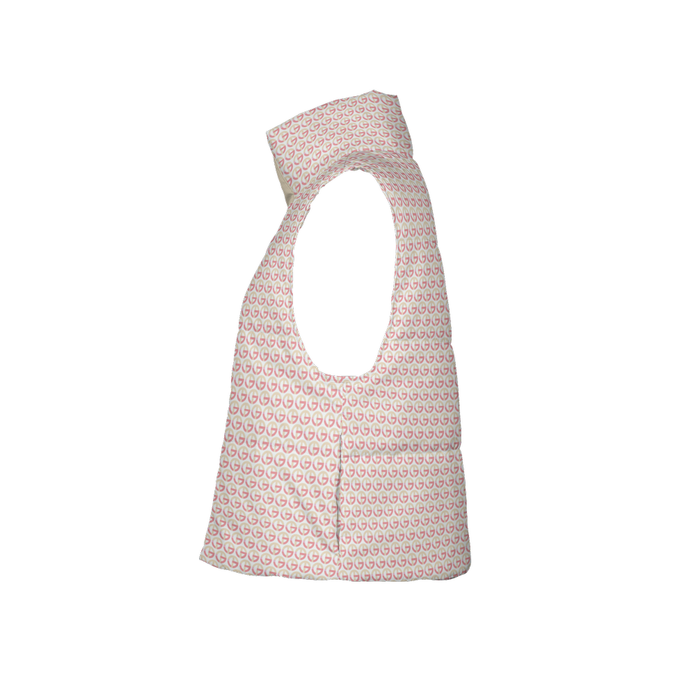 TONY G Women's Puffer Vest, adorned with the TG Logo #11 Monogram Pattern