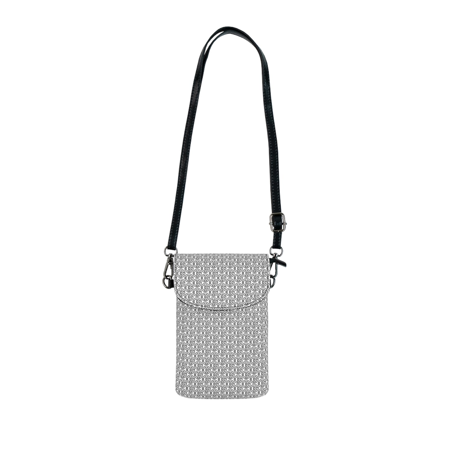 TONY G Small Cell Phone Wallet, adorned with the TG Logo Outline Monogram Pattern