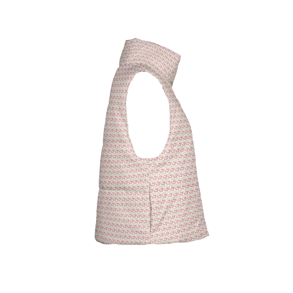 TONY G Women's Puffer Vest, adorned with the TG Logo #11 Monogram Pattern