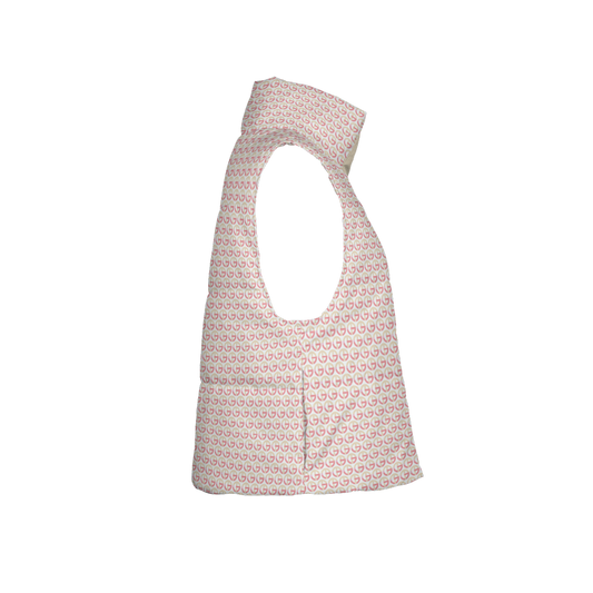 TONY G Women's Puffer Vest, adorned with the TG Logo #11 Monogram Pattern