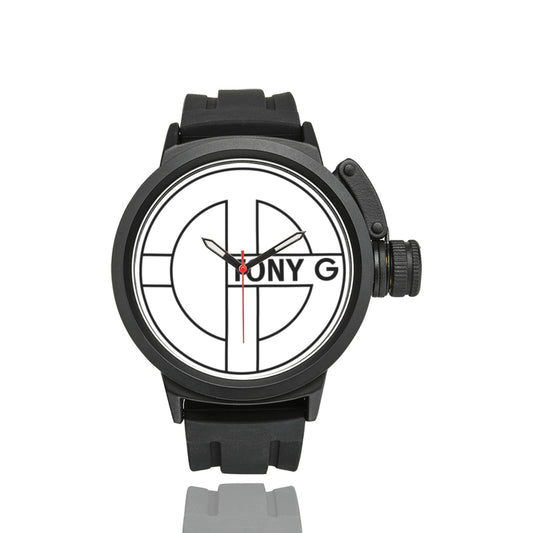 TONY G Men's Sports Watch, Featuring the TG Logo Outline