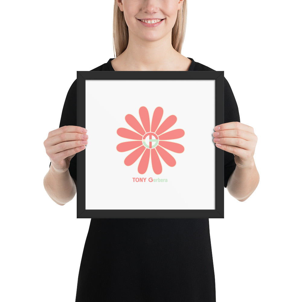 TONY Gerbera #4 Framed Poster Wall Art