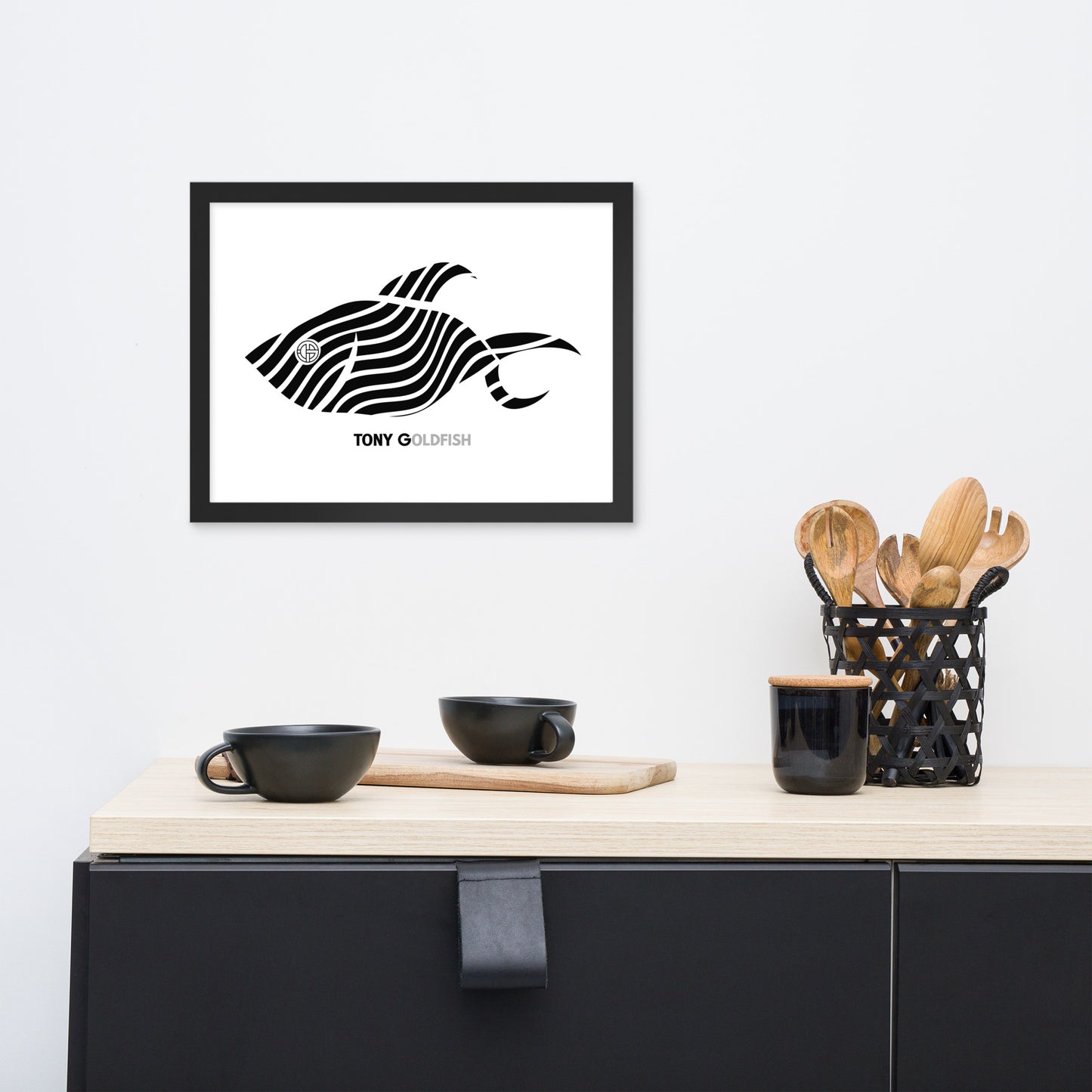 TONY Goldfish Framed Poster Wall Art