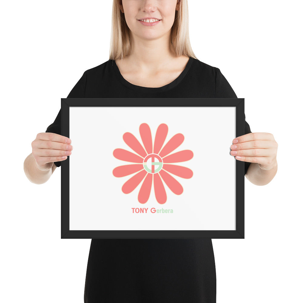 TONY Gerbera #4 Framed Poster Wall Art