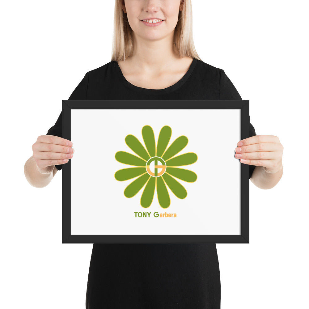 TONY Gerbera #7 Framed Poster Wall Art