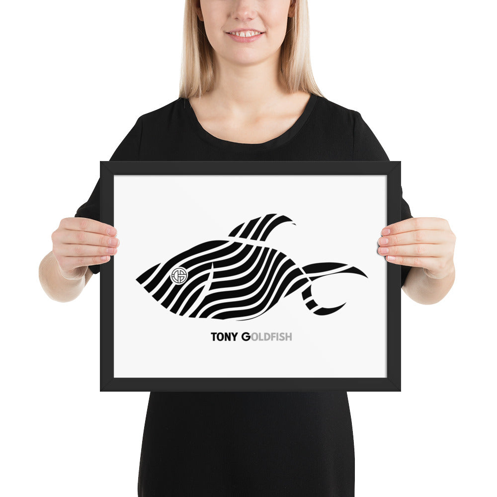 TONY Goldfish Framed Poster Wall Art