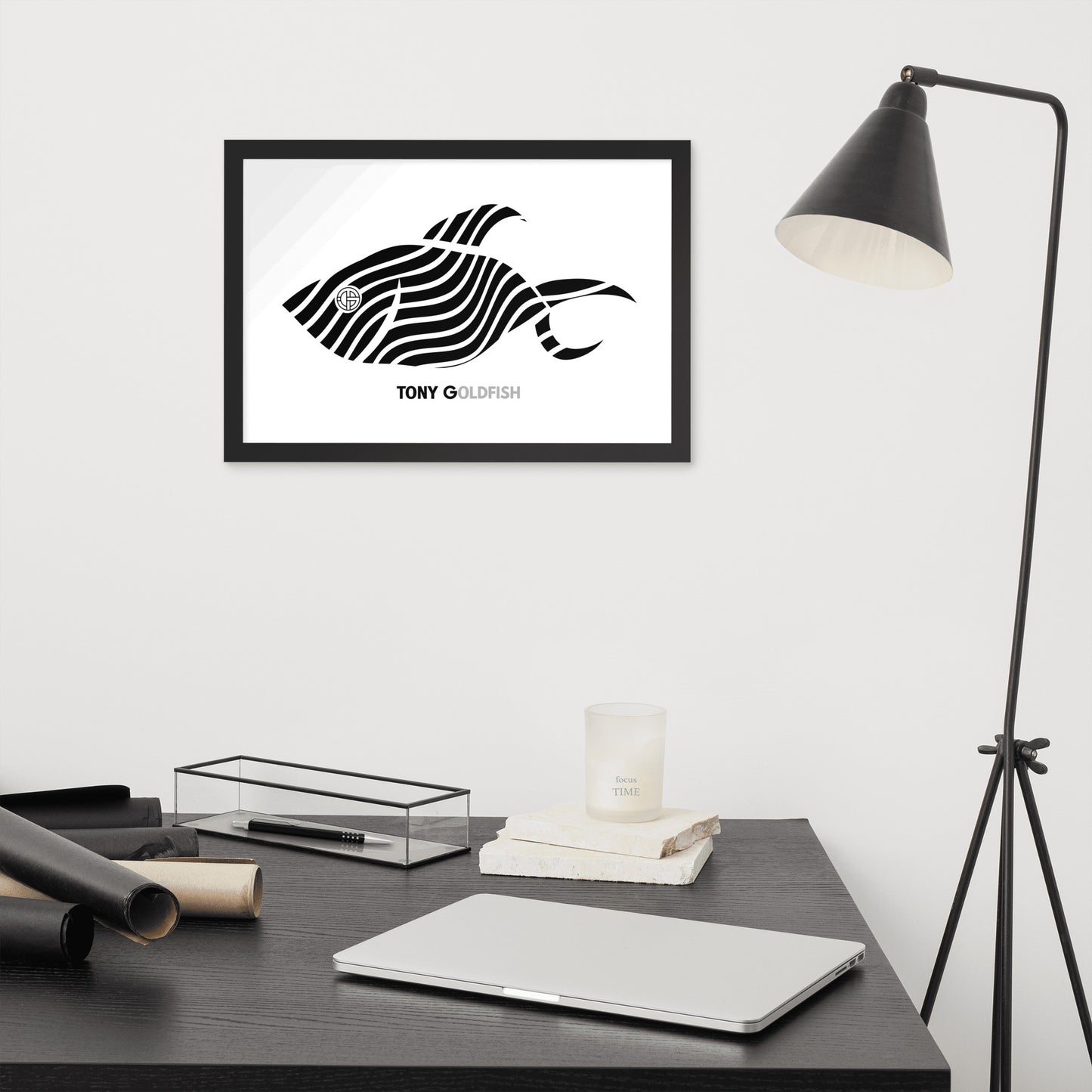 TONY Goldfish Framed Poster Wall Art