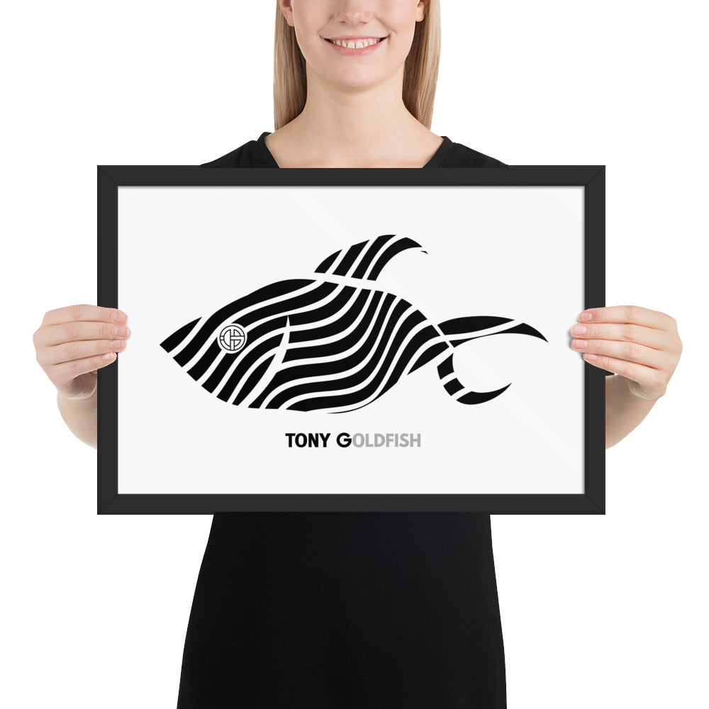 TONY Goldfish Framed Poster Wall Art