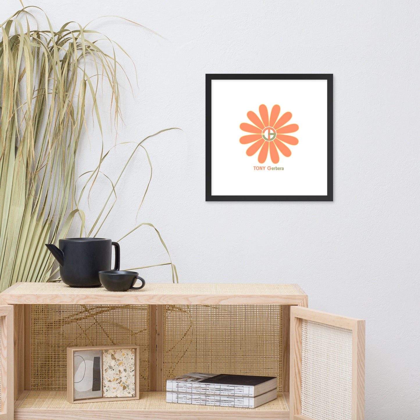 TONY Gerbera #1 Framed Poster Wall Art