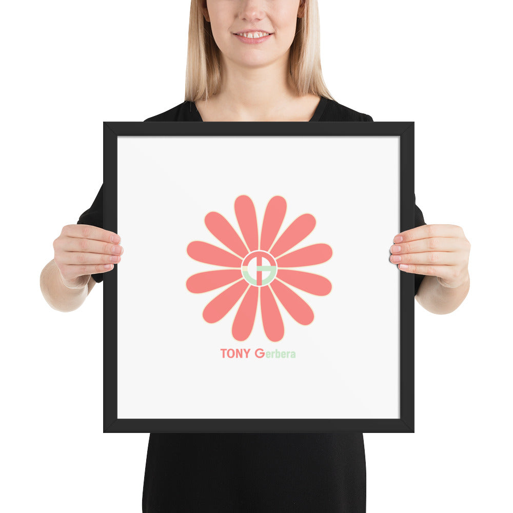 TONY Gerbera #4 Framed Poster Wall Art