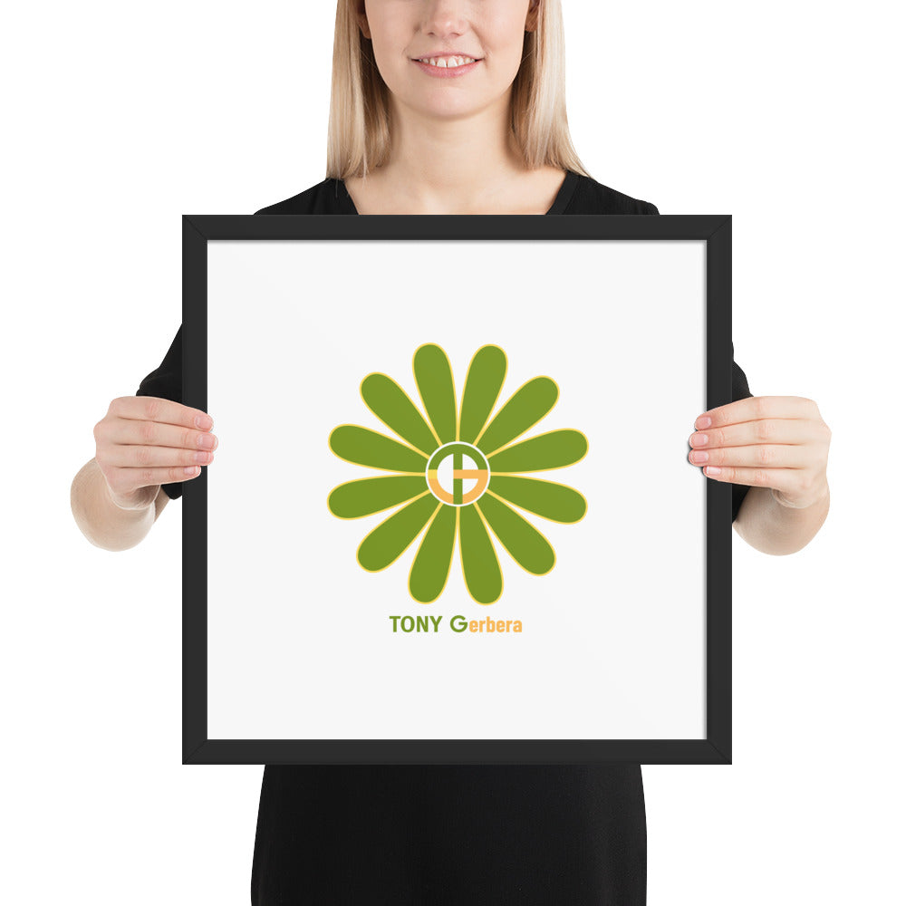TONY Gerbera #7 Framed Poster Wall Art