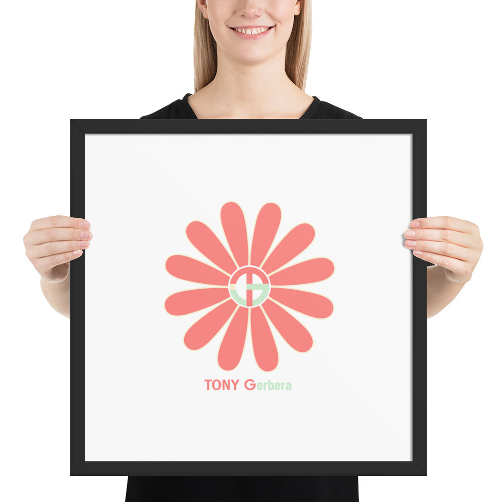 TONY Gerbera #4 Framed Poster Wall Art