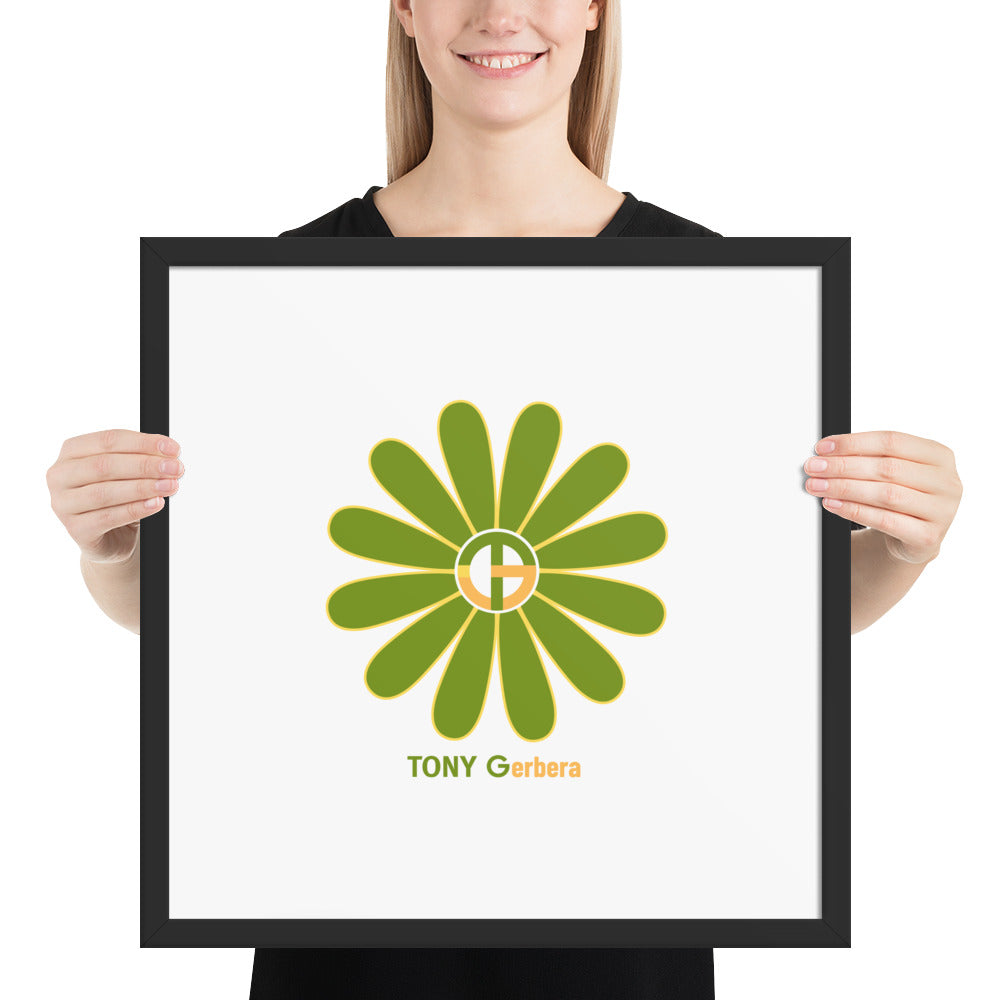 TONY Gerbera #7 Framed Poster Wall Art