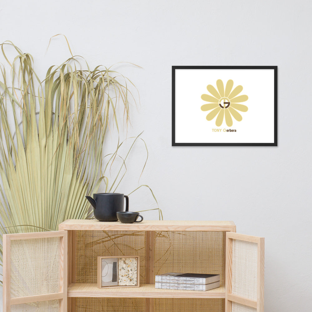 TONY Gerbera #9 Framed Poster Wall Art