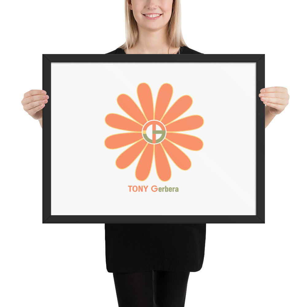 TONY Gerbera #1 Framed Poster Wall Art