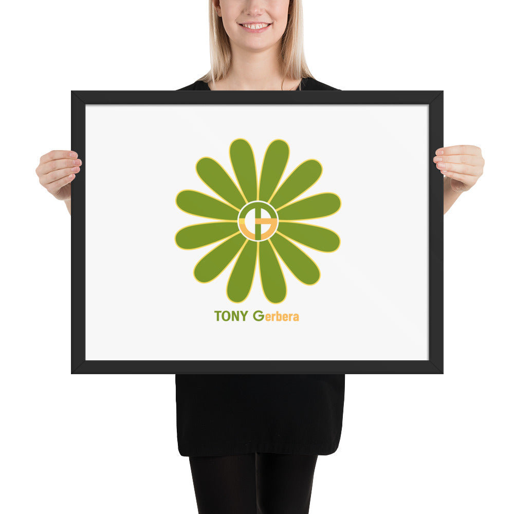 TONY Gerbera #7 Framed Poster Wall Art
