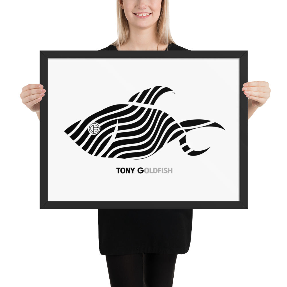 TONY Goldfish Framed Poster Wall Art