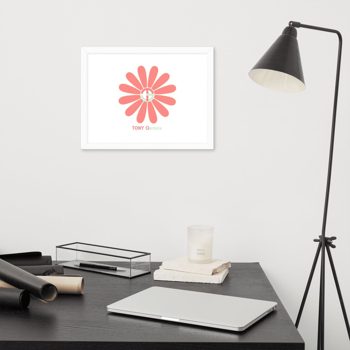TONY Gerbera #4 Framed Poster Wall Art