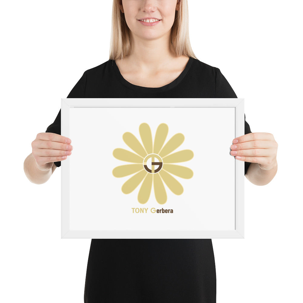 TONY Gerbera #9 Framed Poster Wall Art