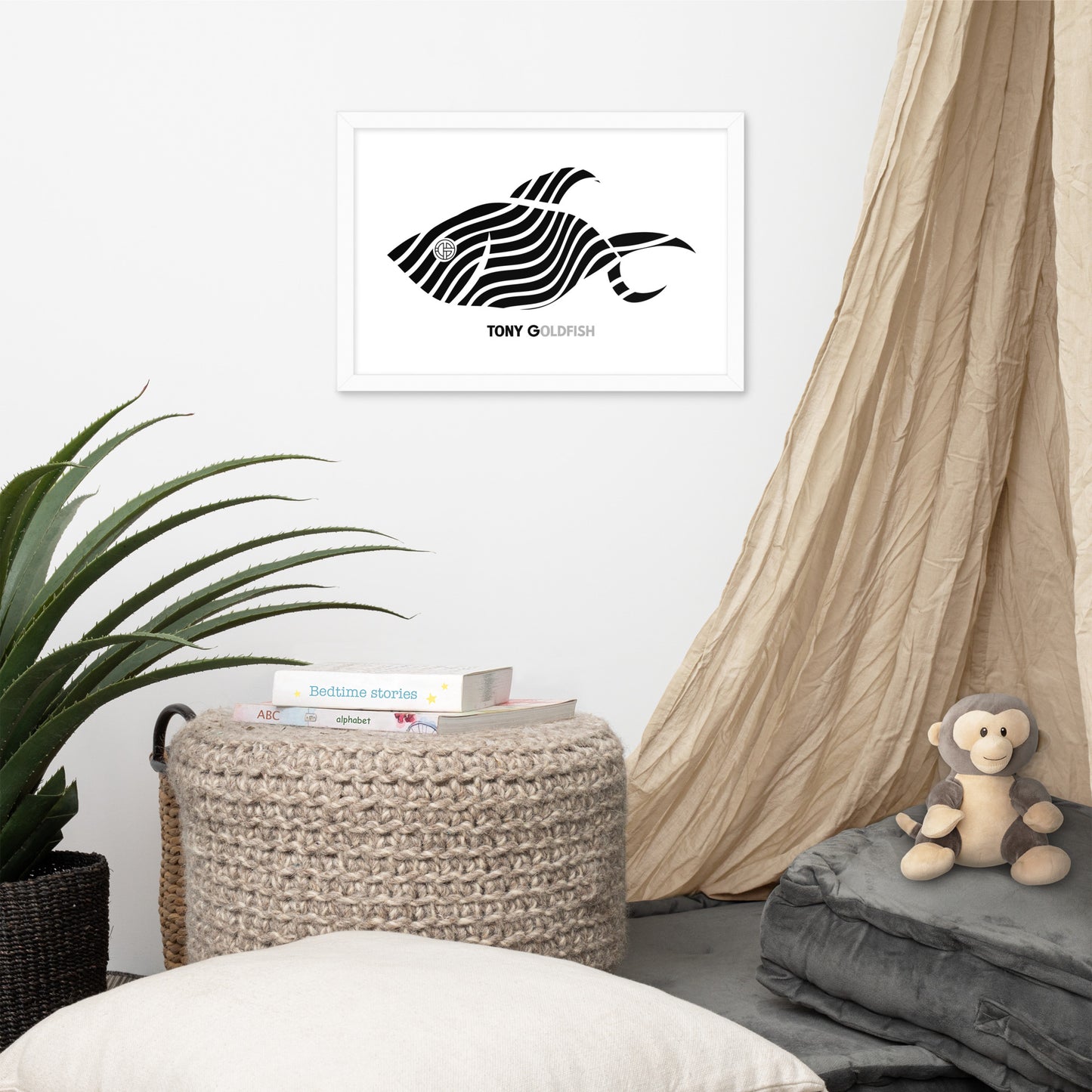 TONY Goldfish Framed Poster Wall Art