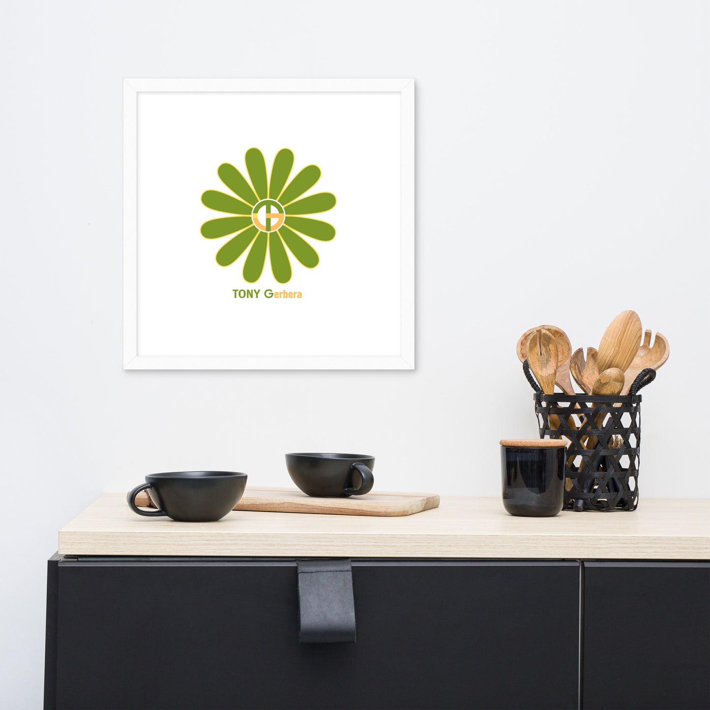 TONY Gerbera #7 Framed Poster Wall Art