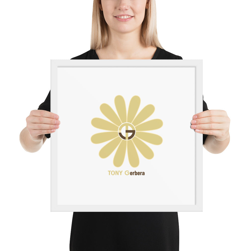 TONY Gerbera #9 Framed Poster Wall Art