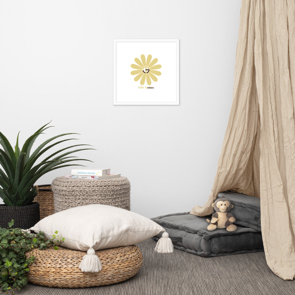 TONY Gerbera #9 Framed Poster Wall Art