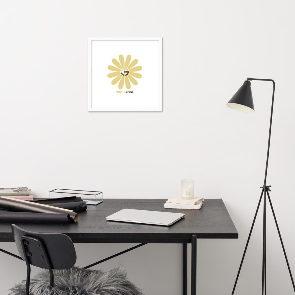 TONY Gerbera #9 Framed Poster Wall Art