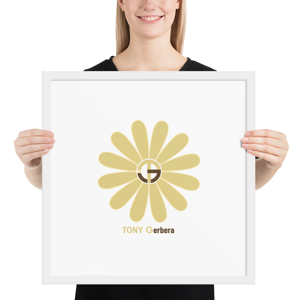 TONY Gerbera #9 Framed Poster Wall Art
