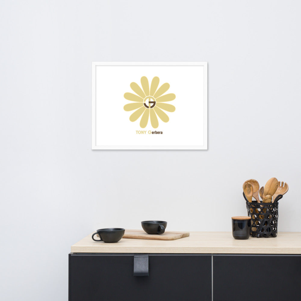 TONY Gerbera #9 Framed Poster Wall Art