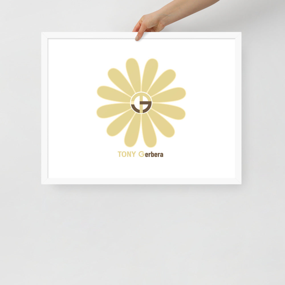 TONY Gerbera #9 Framed Poster Wall Art