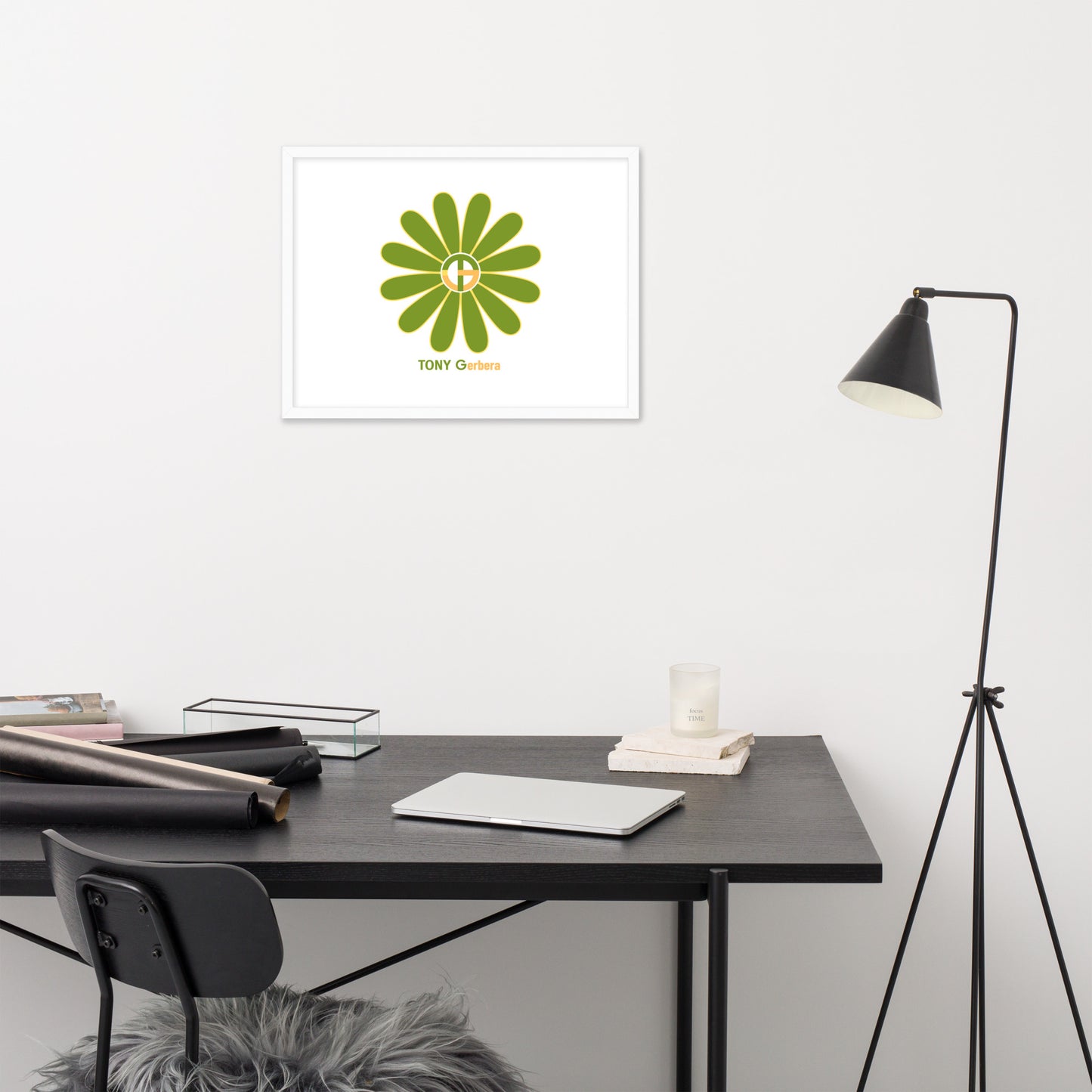 TONY Gerbera #7 Framed Poster Wall Art
