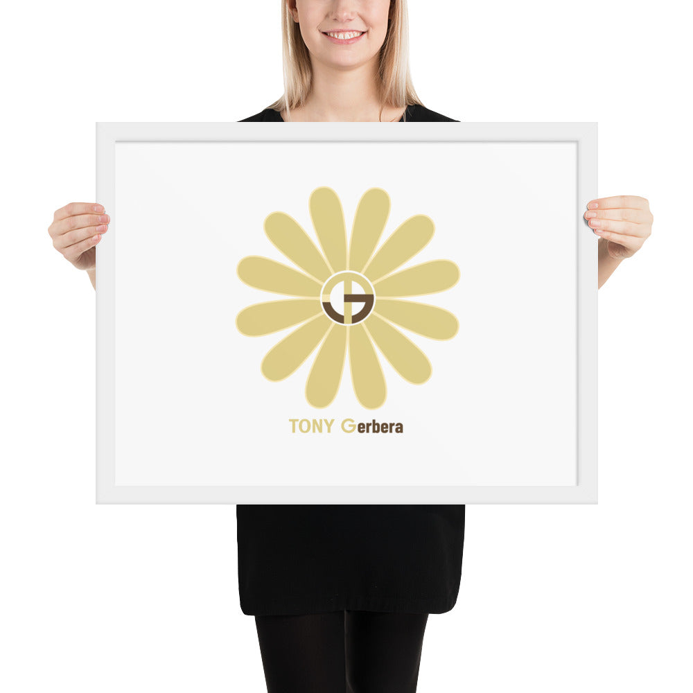 TONY Gerbera #9 Framed Poster Wall Art