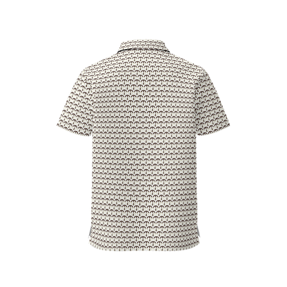 TONY G Women's Classic Fit Polo Shirt, adorned with the TG Logo #2 Monogram Pattern