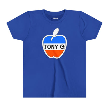 TONY G Youth Short Sleeve Tee, featuring the TONY G Apple design