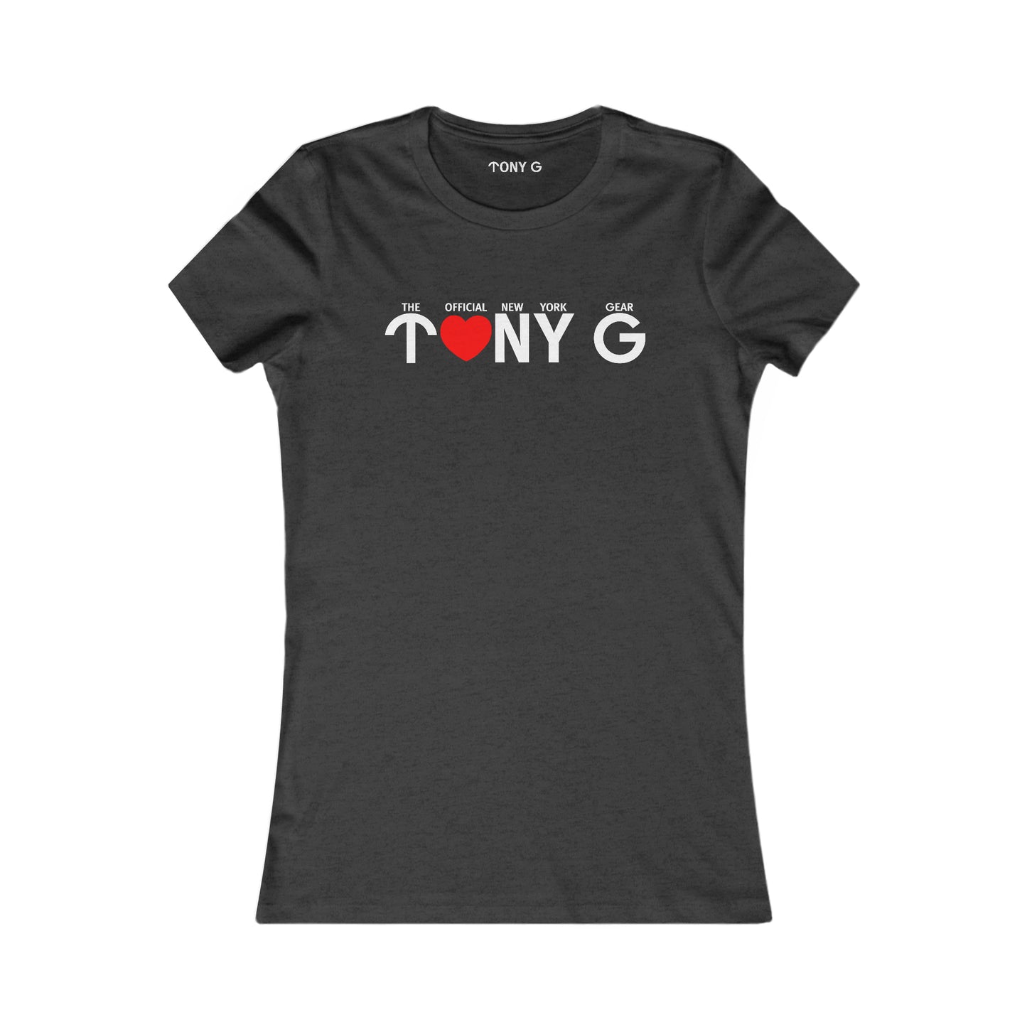TONY G Women's Favorite Tee, adorned with the TONY G Heart design