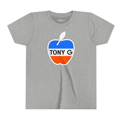 TONY G Youth Short Sleeve Tee, featuring the TONY G Apple design