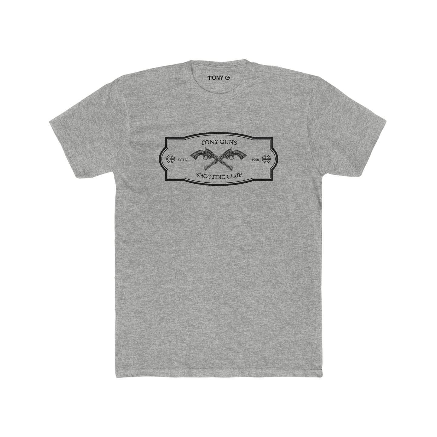 TONY Gun Men's Cotton Crew Tee, featuring the TONY Gun design