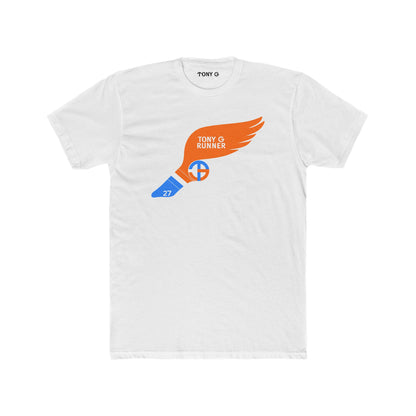 TONY G Men's Cotton Crew Tee, featuring the TONY G Runner design