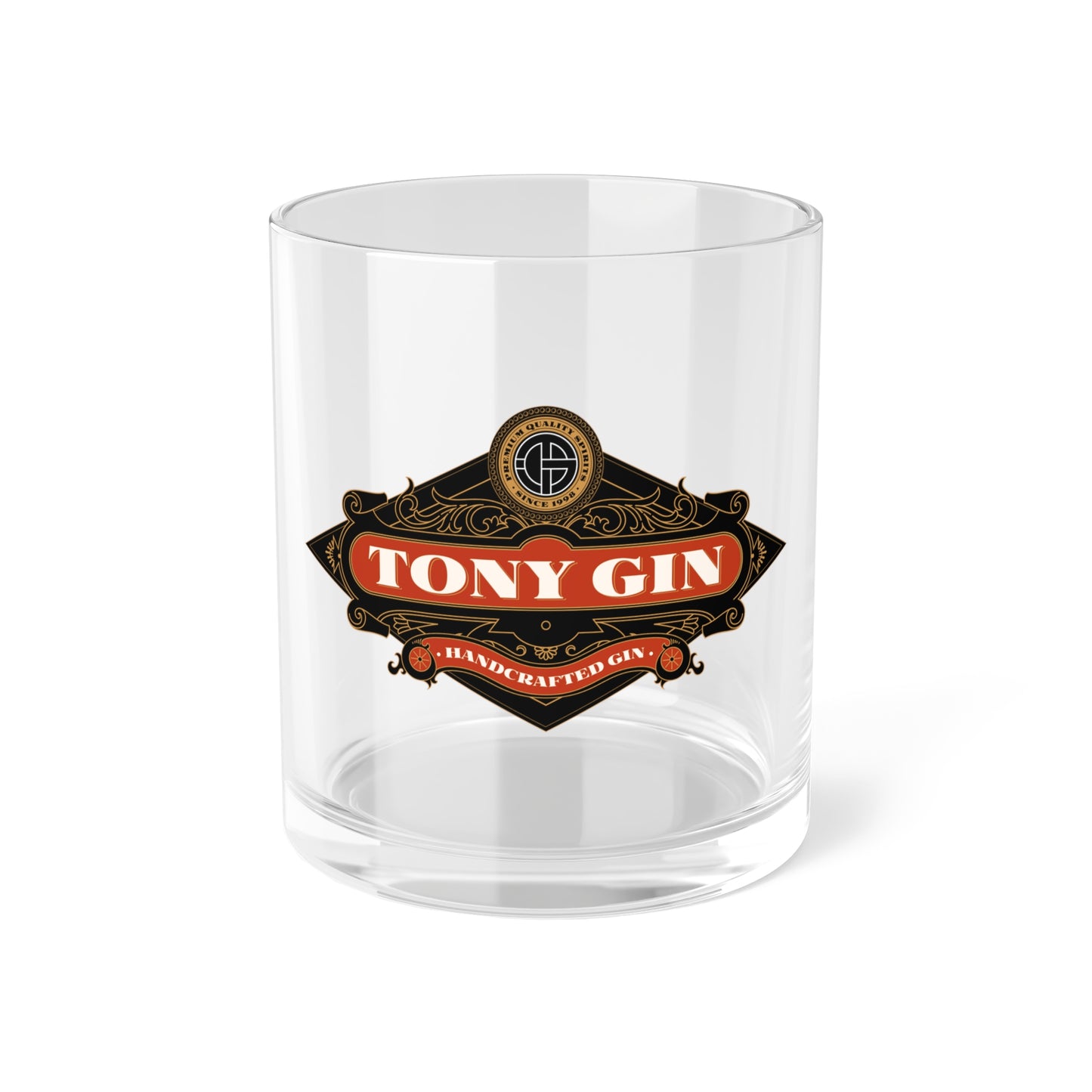 TONY Gin Bar Glass, featuring the TONY Gin design
