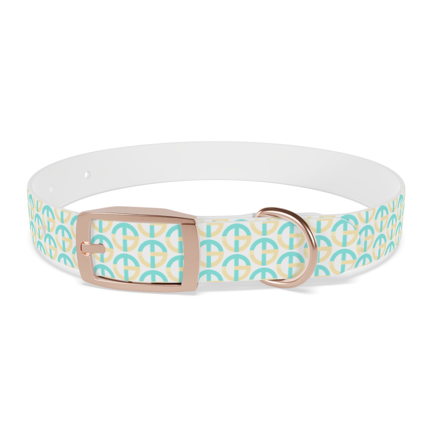 TONY G Dog Collar, featuring the TG Logo #3 Monogram Pattern