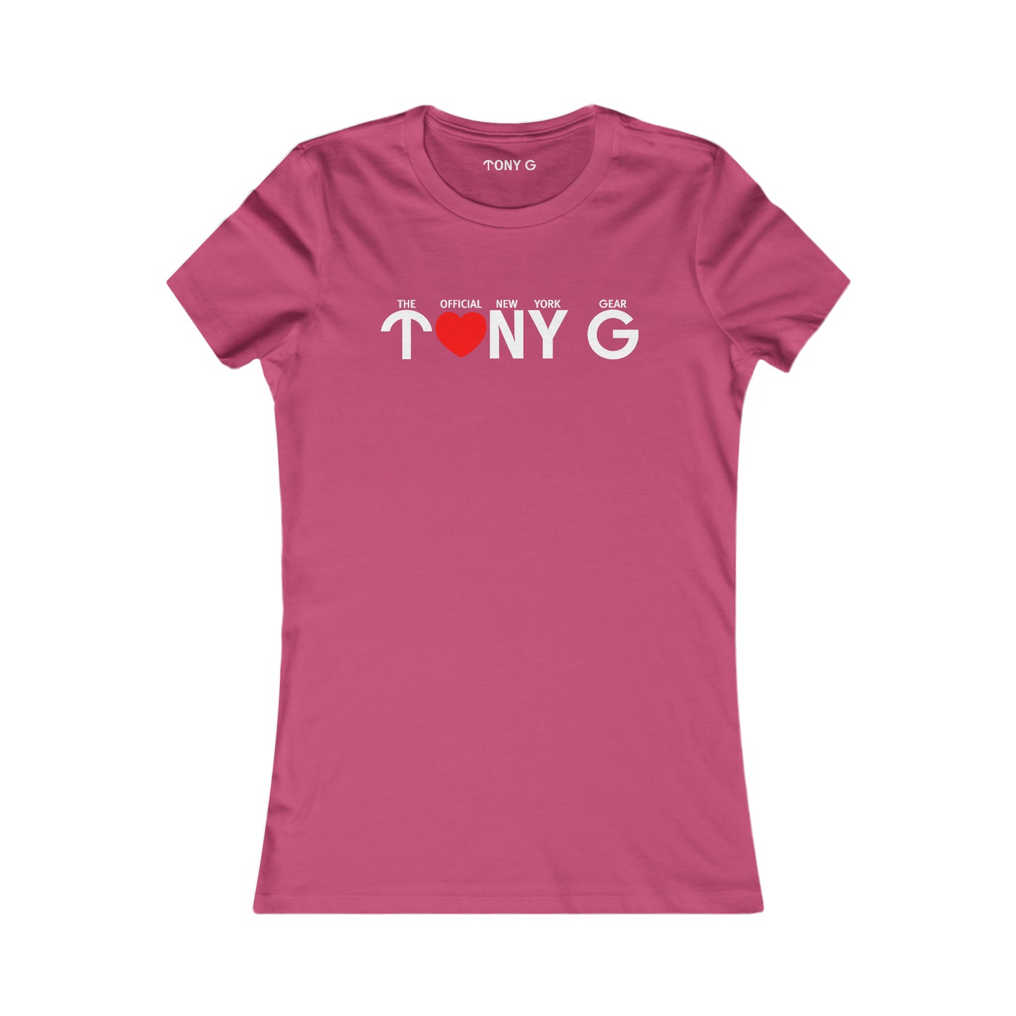 TONY G Women's Favorite Tee, adorned with the TONY G Heart design