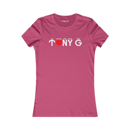 TONY G Women's Favorite Tee, adorned with the TONY G Heart design